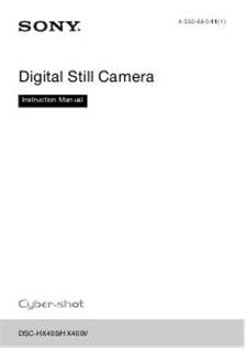 Sony Cyber-shot HX400V manual. Camera Instructions.
